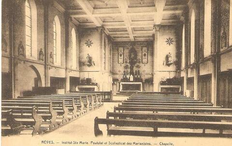 Intérieur de la chapelle qui aujourd’hui est un gymnase.